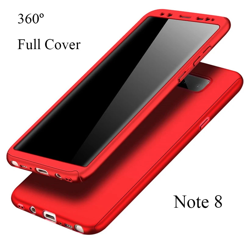 

360 Degre Protected full body phone case for samsung galaxy note 8 case cover luxury Shockproof PC+TPU Silicone Phone Case