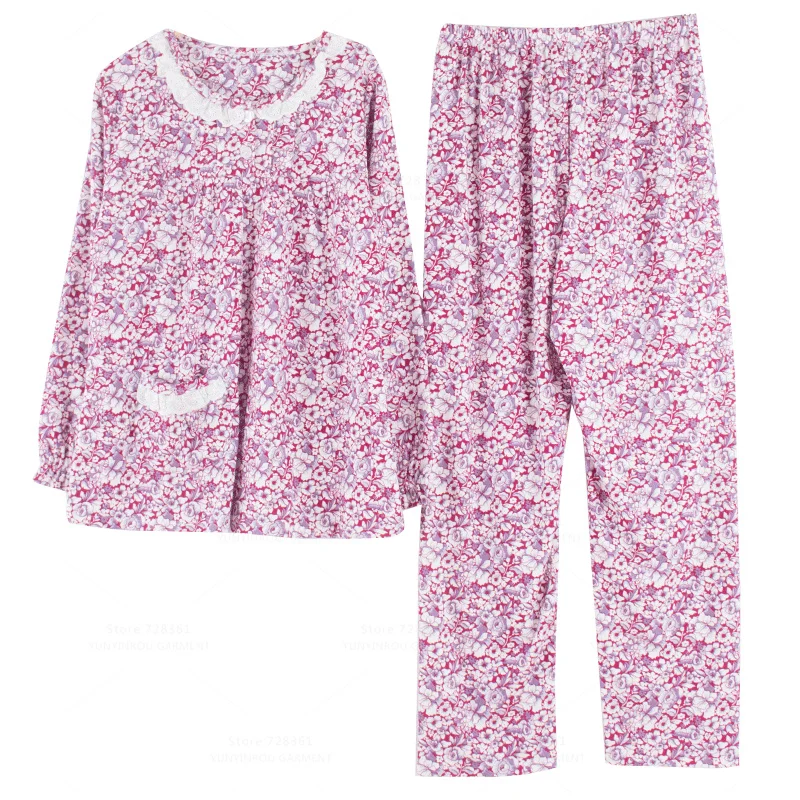 Новый 100% Хлопковые пижамы Для женщин Pijamas Пижамы для девочек элегантные женские пижамы Mujer женский пижамный комплект Femme 3XL домашняя одежда
