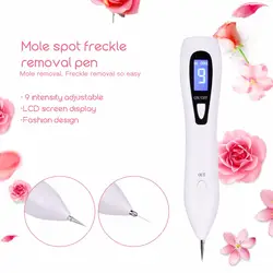 Электрический Портативный пятна веснушки невус бородавки татуировки удаления пера ЖК-дисплей Дисплей Красота устройств с сменных игл