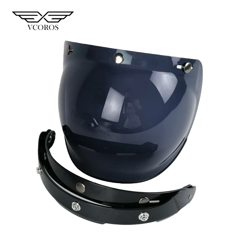 Vcoros Bubble Shield 3 оснастки смотровой щиток мотоциклетного шлема винтажные линзы скутера с откидной ретро-шлем