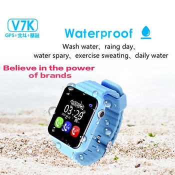 

Espanson Children GPS Smart Watch With Camera SOS Emergency Security Anti Lost For ISO iphone Android waterproof baby Watch V7