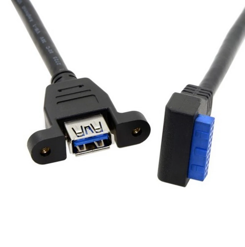 Cable Length: Other, Color: Up Angled Cables USB 3.0 Single Port A Female Screw Mount Type to Motherboard 20pin Header Cable 90 Degree Up Angled Down Angled Straight Black Cable Length: Other, Color: Up Angled Cables USB 3.0 Single Port A Female Screw Mount Type to Motherboard 20pin Header Cable 90 Degree Up Angled Down Angled Straight Black