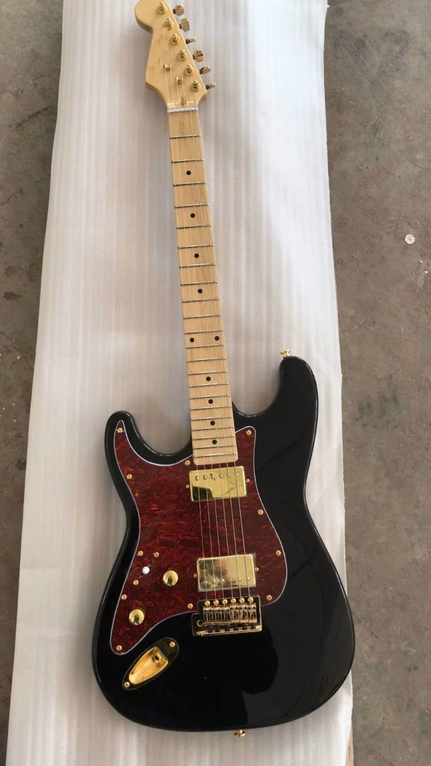 Wholesale New Cnbald Left Handed Electric Guitar STR Model Top Quality In Black 180418