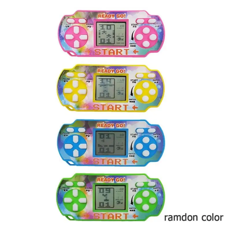 Tetris игровая консоль lcd портативные игровые плееры Детские Обучающие антистрессовые электронные игрушки случайный цвет корабль