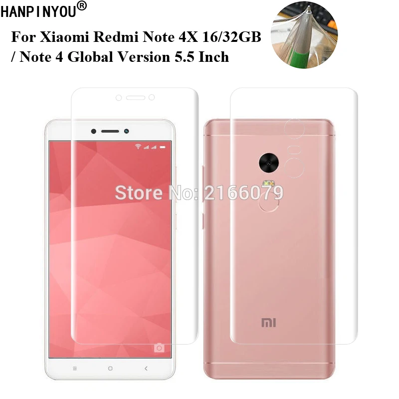 Для Xiaomi Redmi Note 4X /Note 4 глобальная версия 5 дюймового мягкого ТПУ полная передняя и