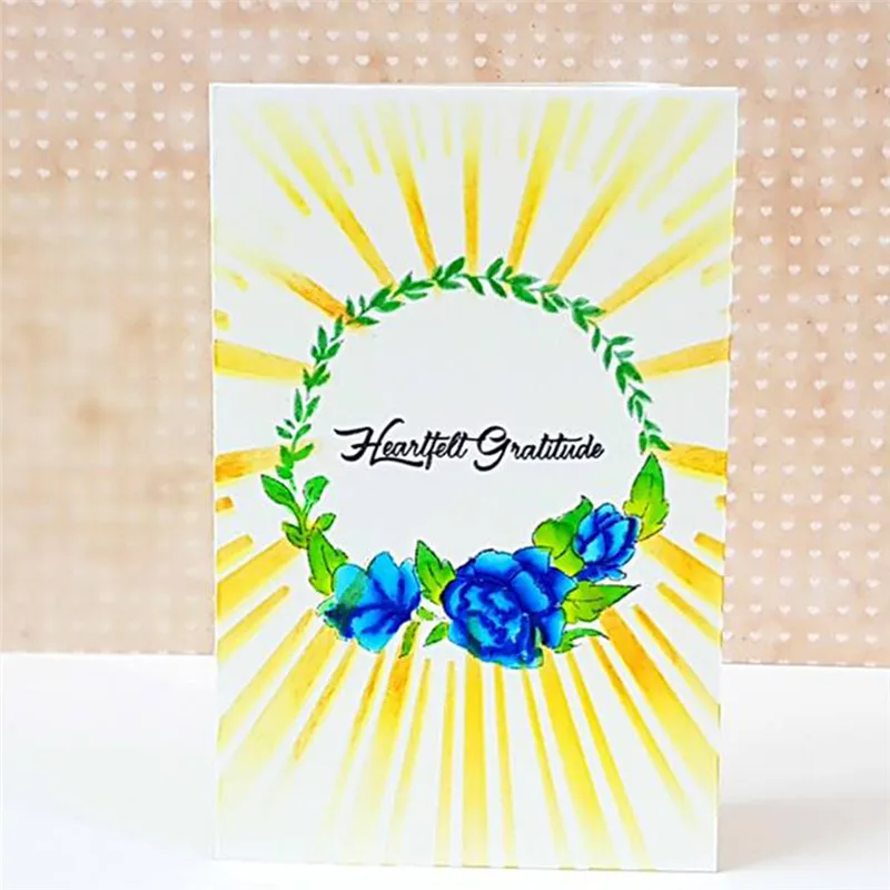 

YaMinSanNiO Die Cutting Flower Wreath Metal Scrapbooking for Card Making Album Paper Craft Die Cut Embossing Stencils Template