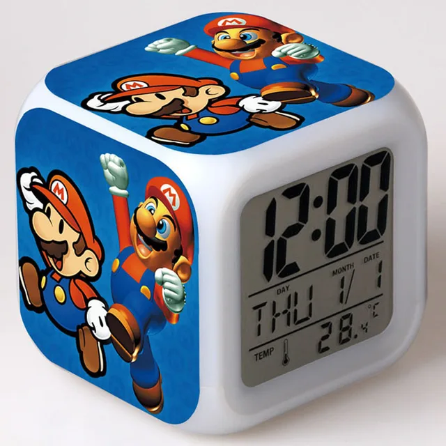 3D Cartoon Super Mario Bros Alarm Clocks, 3D Game Super Mario Alarm
