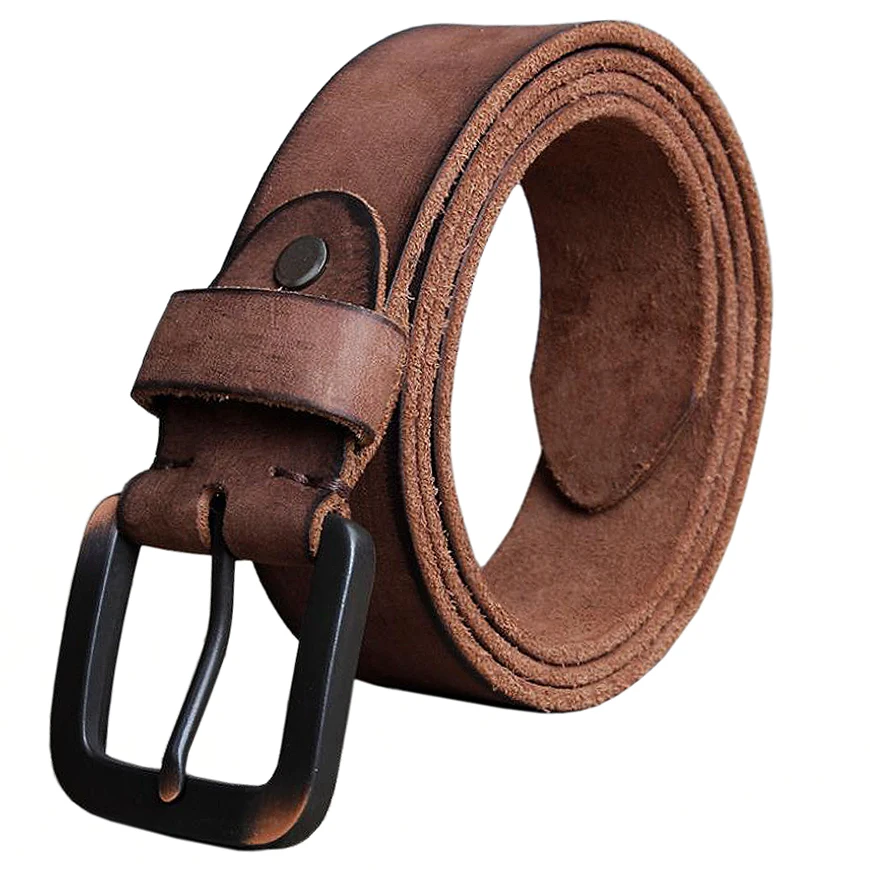 Hot Sale Fashion 100% Genuine Leather Belt for Men High Quality Full Grain Cow Leather Jeans ...