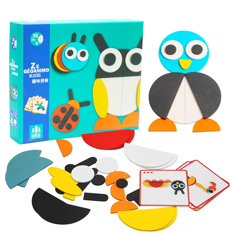 

3D Puzzle Montessori For Kids Oyuncak Juegos Educativos Early Educational Jigsaw Puzzles for Girls and Boys with Box and Pouch