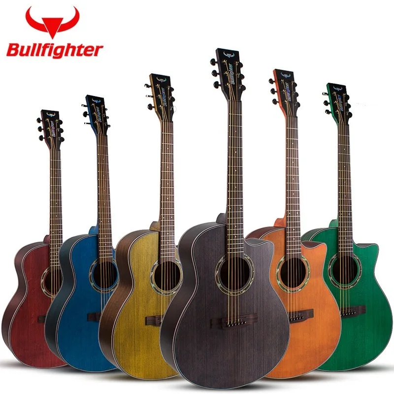

41inch Dreadnought and Auditorium spruce solid wood top acoustic guitar finger-style top solid wooden guitar travel folk guitar