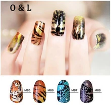 1pcs Hot Tiger Snake Skin Pattern Water Decals Transfer Stickers on Nails Decoration Manicure Tools
