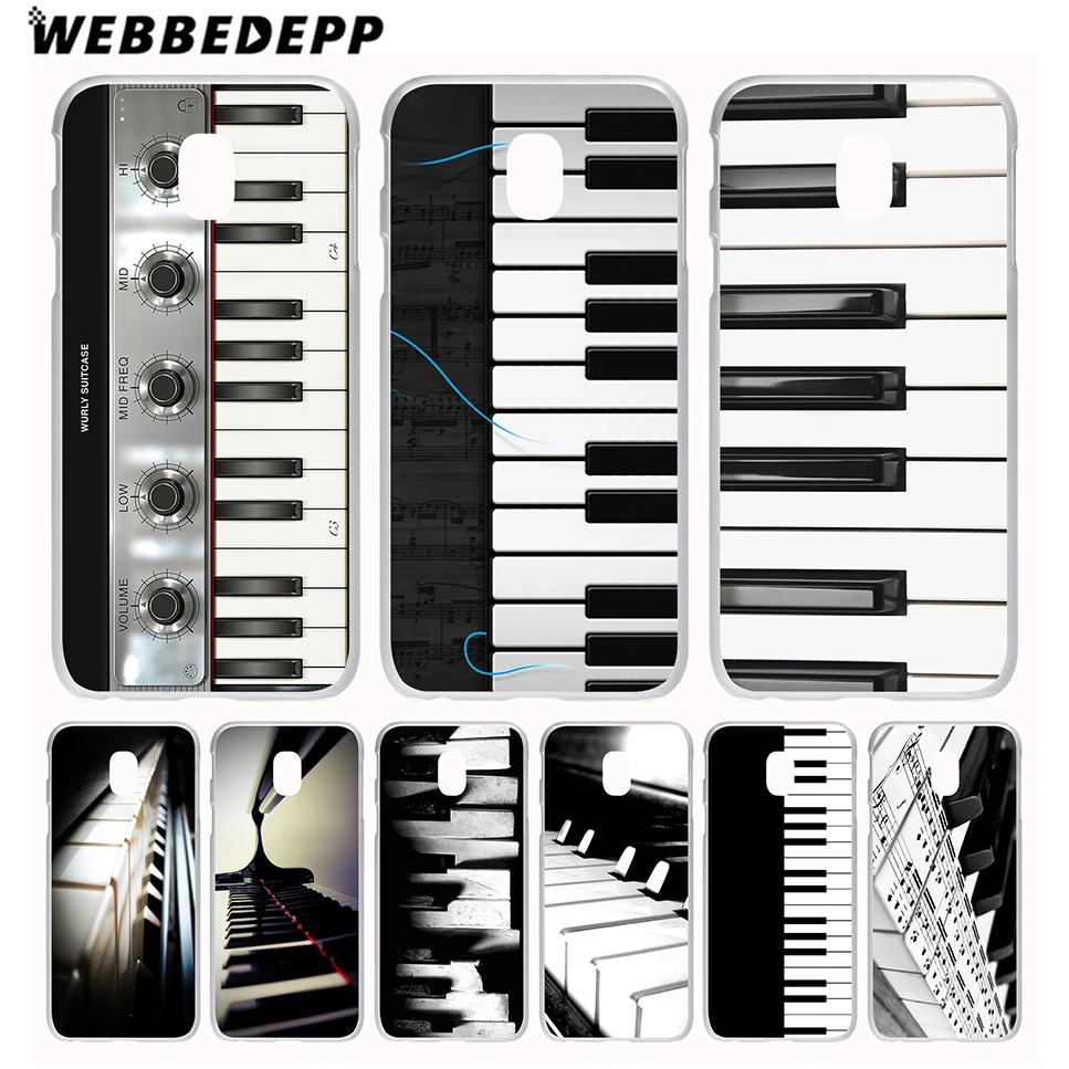 

WEBBEDEPP Piano keys design Phone Case for Galaxy J1 J2 J3 J5 J6 J7(2015/2016/2017/2018 Prime) EU US Version Cover