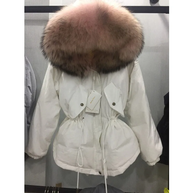 WSYORE, зимняя куртка, женский пуховик, новинка, толстый большой меховой воротник, с капюшоном, зимняя куртка s и пальто для женщин NS466