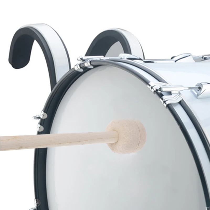 

1PC Timpani Mallets Precussion Drumsticks Soft Felt Head Wood Handle