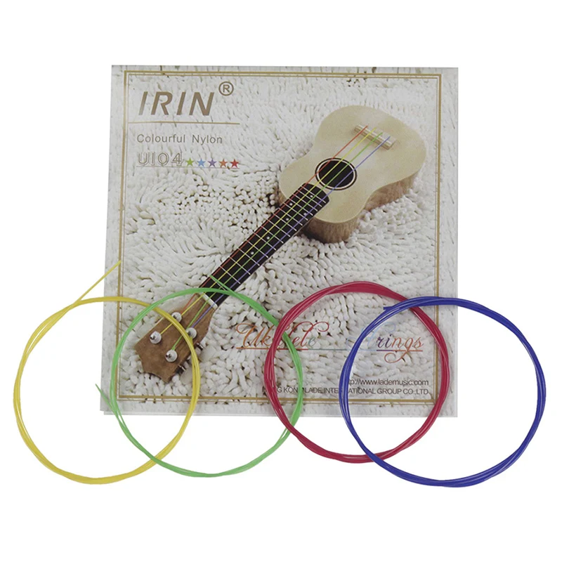 

4pcs/set Rainbow Colorful Nylon Ukulele Strings Durable Replacement Part for Ukulele Guitar Musical Instrument Accessories