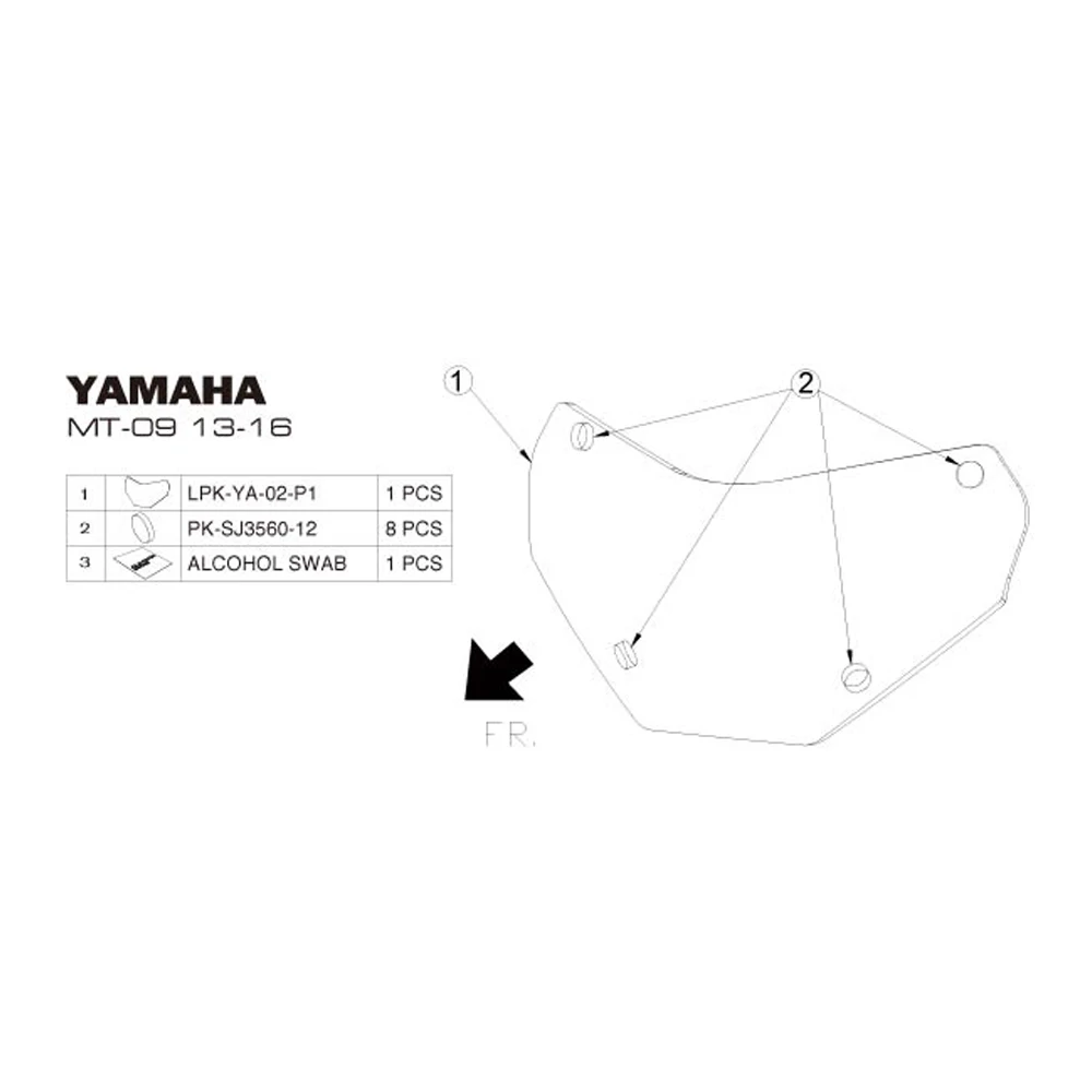 Teng поклонение для YAMAHA MT09 FZ09 13-16 MT07 MT 07 мотоциклетная фара Защитная крышка Щит экран объектив