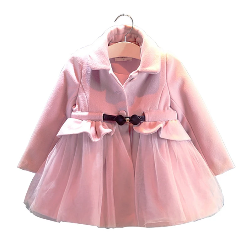Baby Girls Coat Korean Lovely Sweet Long Sleeve Kids Jacket Clothes
