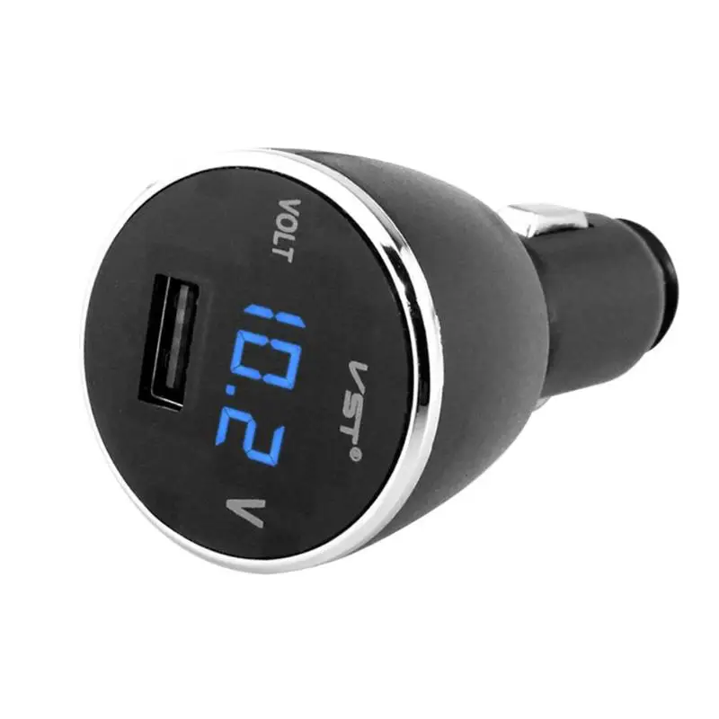 

Car-Mounted Charger for 12V 24V Battery Charger Voltmeter With USB Charger Blue LED Light Display