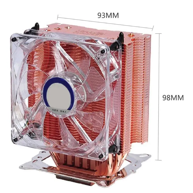 

CPU Cooler Fan Fluid Bearing Copper 4 Pin Cooling Fan Heatsink Radiator for AMD 2066/115X/2011