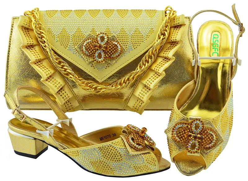 

Italian Comfortable Design Women's Shoes and Handbag to Match African Fashion Shoes and bags Set for Wedding MM1070
