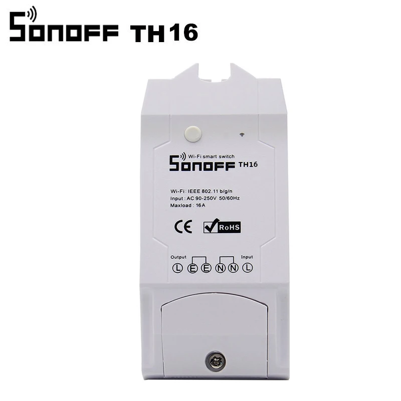 Sonoff TH 10A 16A мониторинг температуры и влажности WiFi умный переключатель дистанционный домашний комплект автоматизации для Alexa Google Home - Комплект: Sonoff TH16