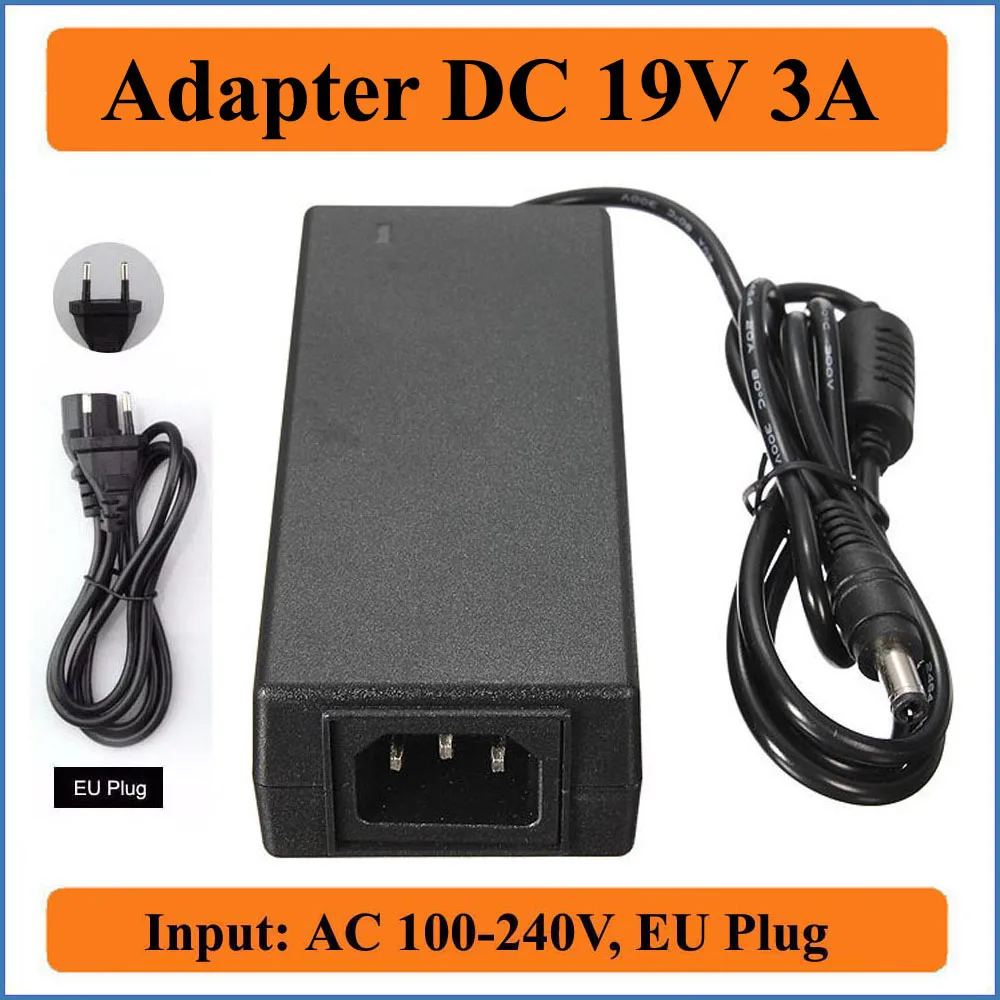 19V 3.42A EU Plug AC DC Adapters 5.5mmx2.1 2.5mm Newest Replacement ...