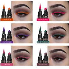12 цветов, 2в1, двойная головка, жидкая подводка для глаз, Водостойкая Подводка для глаз, быстро сохнет, легко носить, цветная подводка для глаз, подводка для глаз, макияж TSLM1