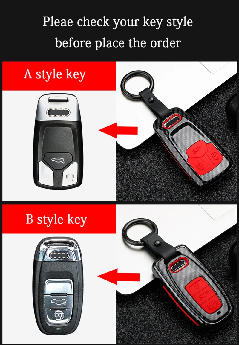 Аксессуары для автомобиля для Audi A6 RS4 S5 A3 Q3 Q5 S3 A4 Q7 A5 TT чехол для ключей ABS декоративная защита чехол для ключей для автомобиля