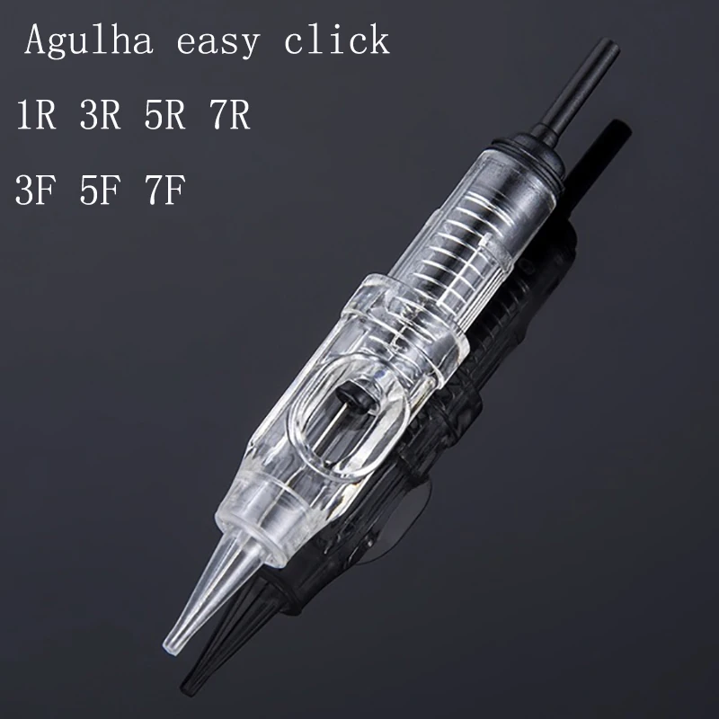 

50pcs Tattoo Microblading 600D-G Agulhas Easy Click Permanent Mackeup cartridge needles 1R/3R/5R for Nou Rotary Machine Pen Kits