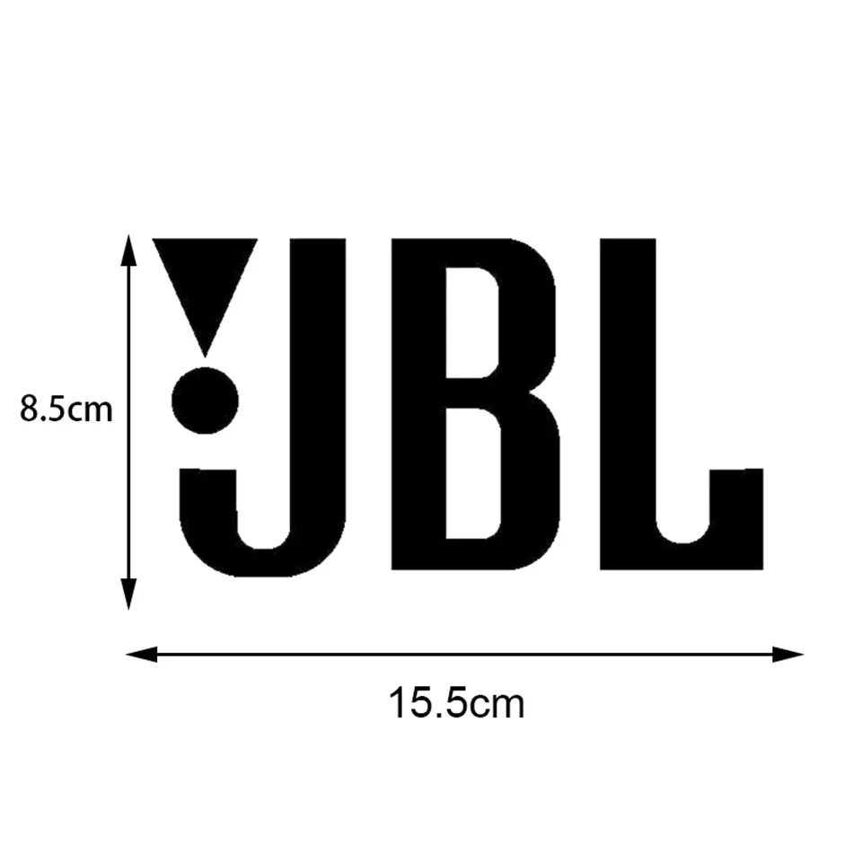 15.5cm8.5cm Car Styling Text JBL Personality Fashion Vinyl Car Stickers Black Silver Laser (5)