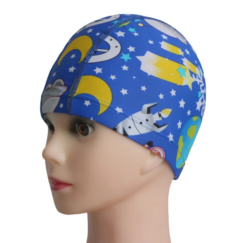 Детская непромокаемая шапочка для купания и плавания с мультяшным принтом для мальчиков и девочек 3-9 лет