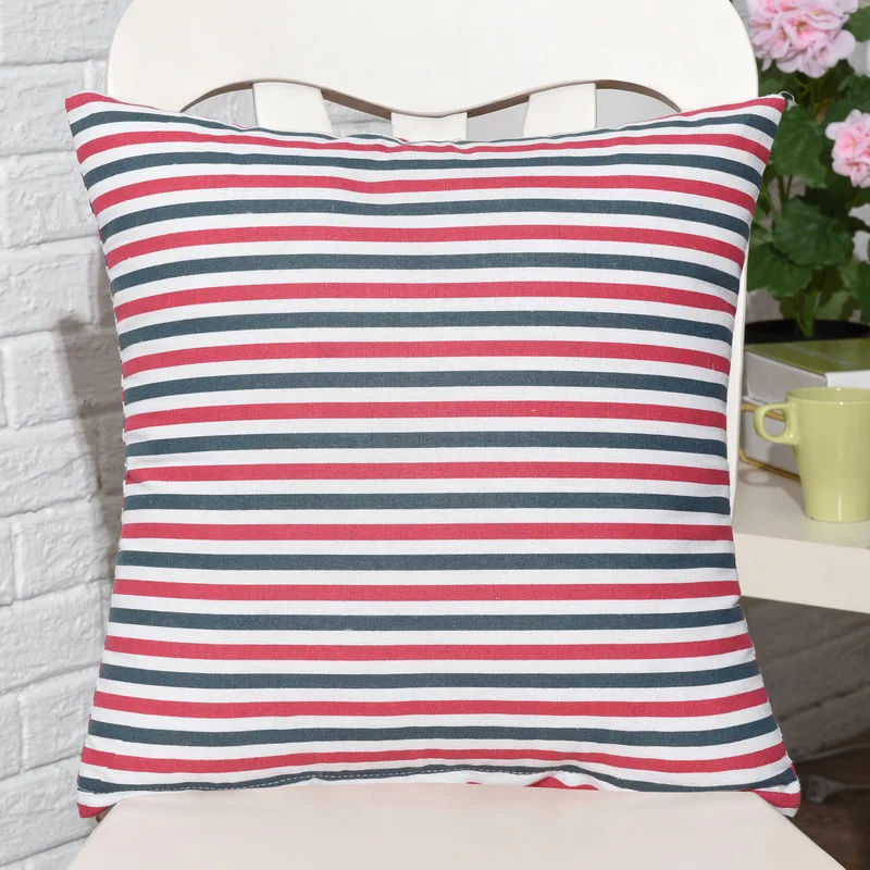 الكلاسيكية شريط طباعة وسادة 18x18 بوصة مربع 45 سنتيمتر ديكور المنزل أريكة مقعد عودة Cusion سيارة مكتب كرسي اليد مساند رمي الوسائد