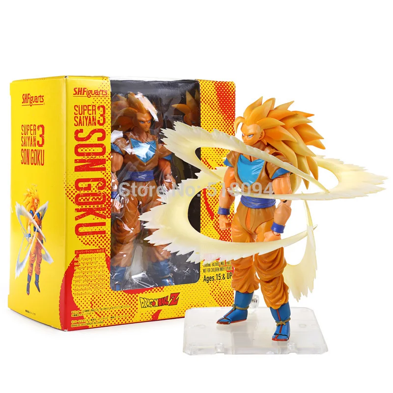 Dragon Ball Z Super Saiya Goku SHF Action Figure Toy SSJ3 Gokon SSJ