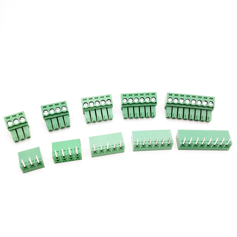 20 Pair 3.5MM PCB Pluggable Terminal Block Connectors 2/3/4/5/6/7/8/9