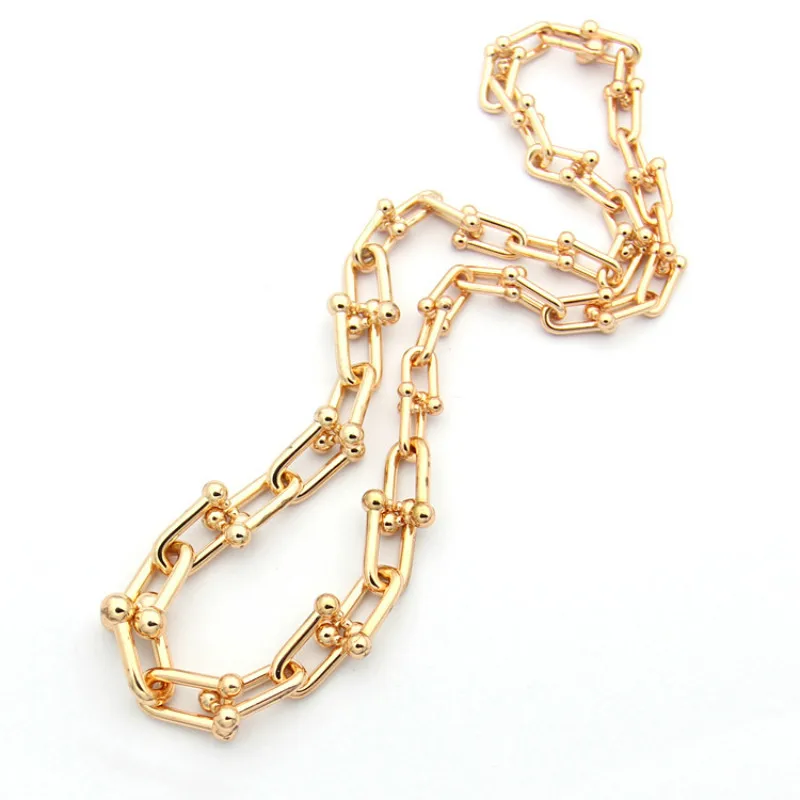 

Thick Chain Rose Gold Color / Gold Color / Silver Color Stainless Steel Necklace