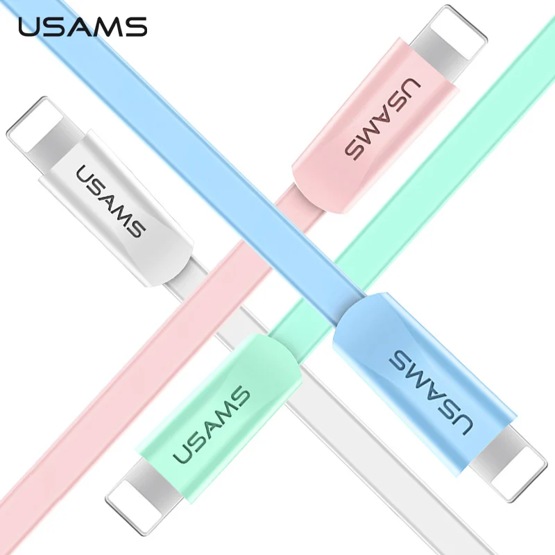 

USAMS USB Cable For iPhone, Lighting USB Fast Charging Data Cable for iPhone X 8 7 6 6S Ipad Apple Mobile Phone USB Charger Cord