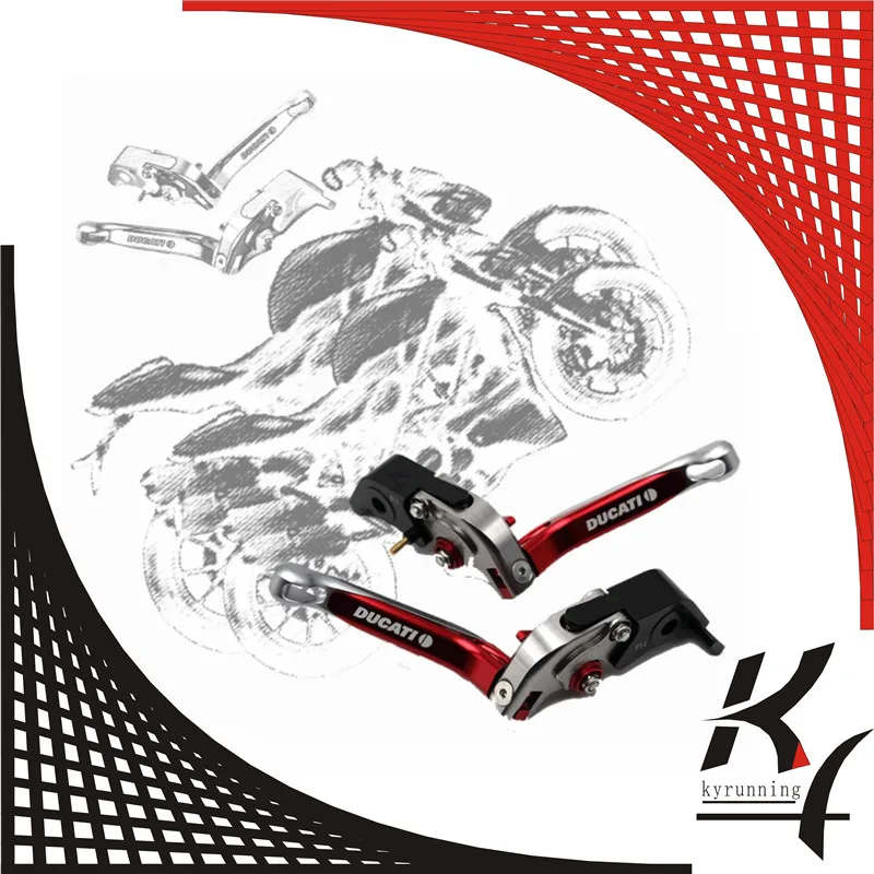 KYRUNNING For DUCATI Diavel 2016 New Motorcycle Accessories CNC Folding&ampExtending Brake Clutch Levers | Автомобили и мотоциклы