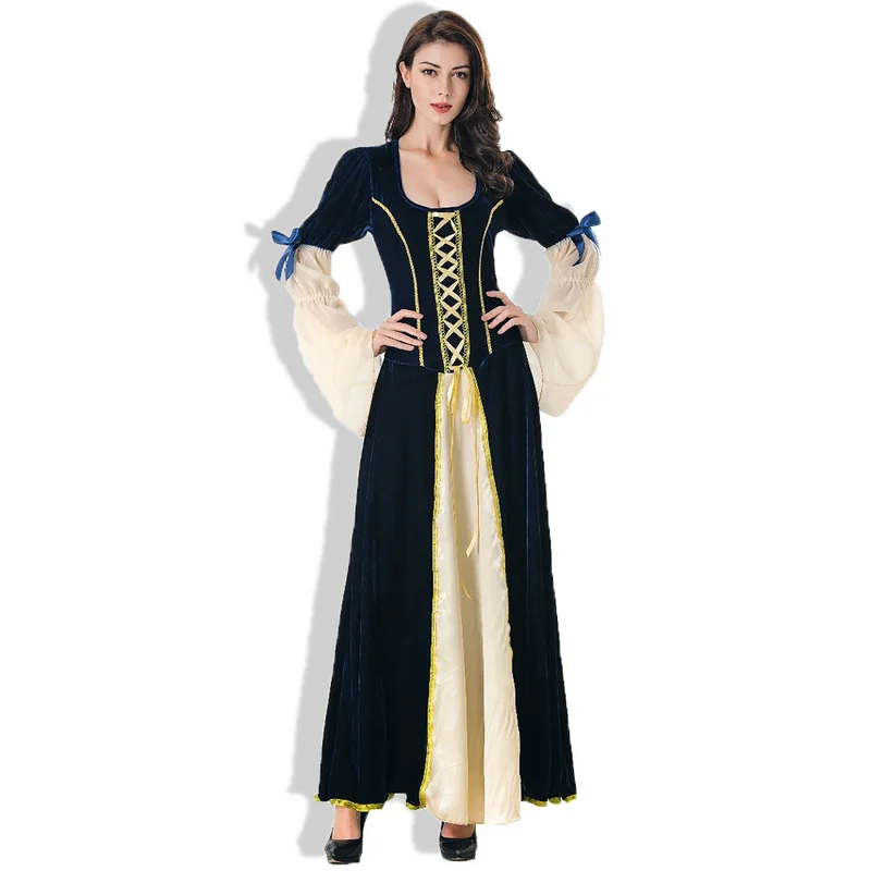 

2019 European Aristocratic Court Queen Dresses Halloween Cosplay Costume Princess Costume Dress Masquerade Costume High Quality