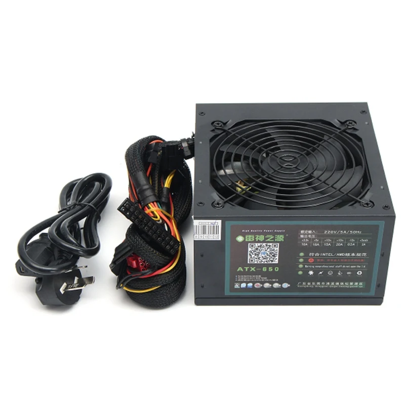 350 W 650 W الذروة-PSU ATX 12 V الألعاب PC امدادات الطاقة 24Pin/موليكس/Sata 12 سنتيمتر مروحة وحدة إمداد الطاقة للكمبيوتر ل BTC