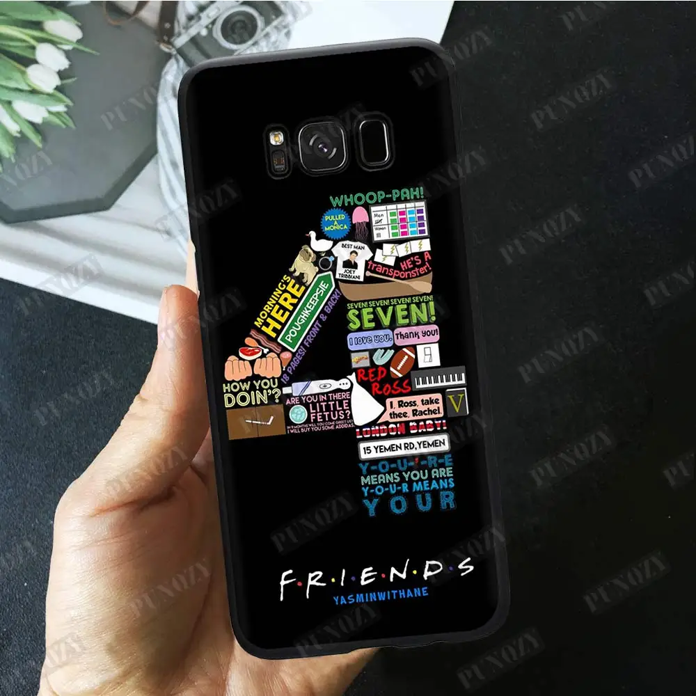 PUNQZY кофе с героями телесериала «друзья» клиент высокого качества чехол для телефона samsung galaxy S9 S9 PLUS s7 edge S7 S8 PLUS S8 матовый простой - Цвет: B702