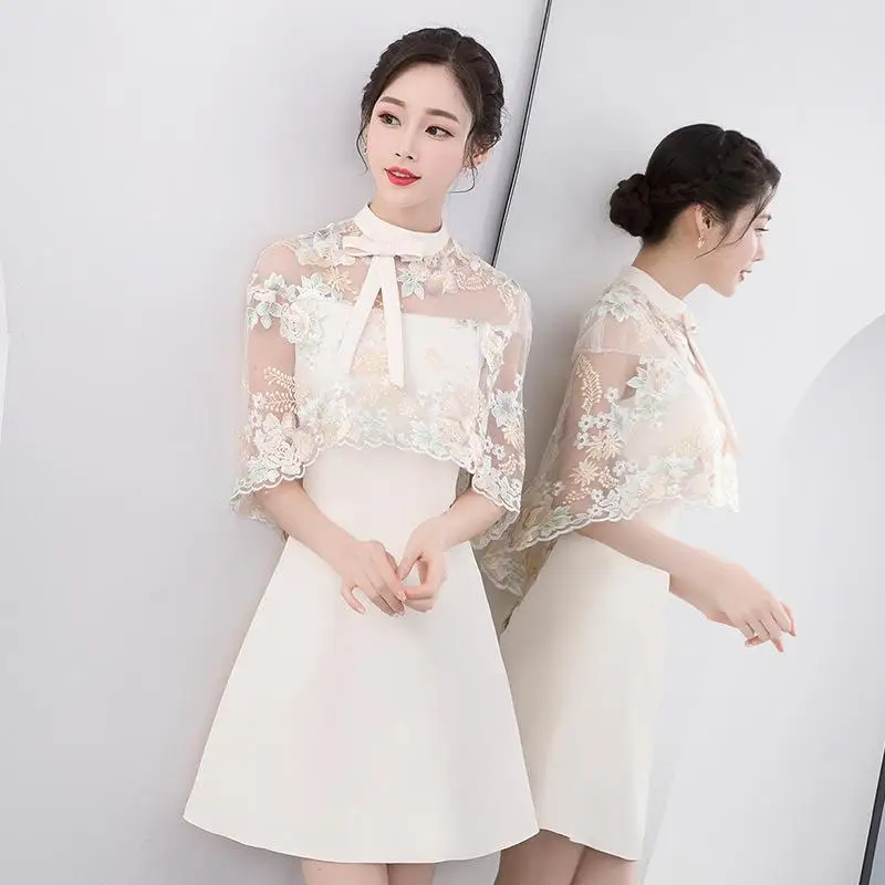 Винтажное улучшенное цветочное Qipao летнее новое женское вечернее платье классические с короткими рукавами Вечерние Cheongsam элегантное свадебное платье невесты - Цвет: Style G