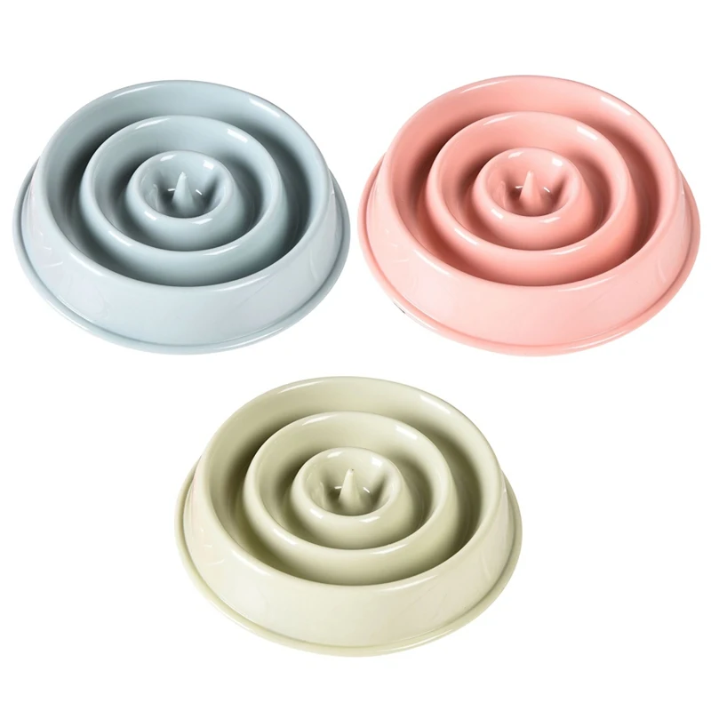 

Pet Anti Choking Slow Feeding Bowll Water Drop Shaped Environment-friendly Food Grade Plastic Dog Cat Food Bowl Healthy Feeder
