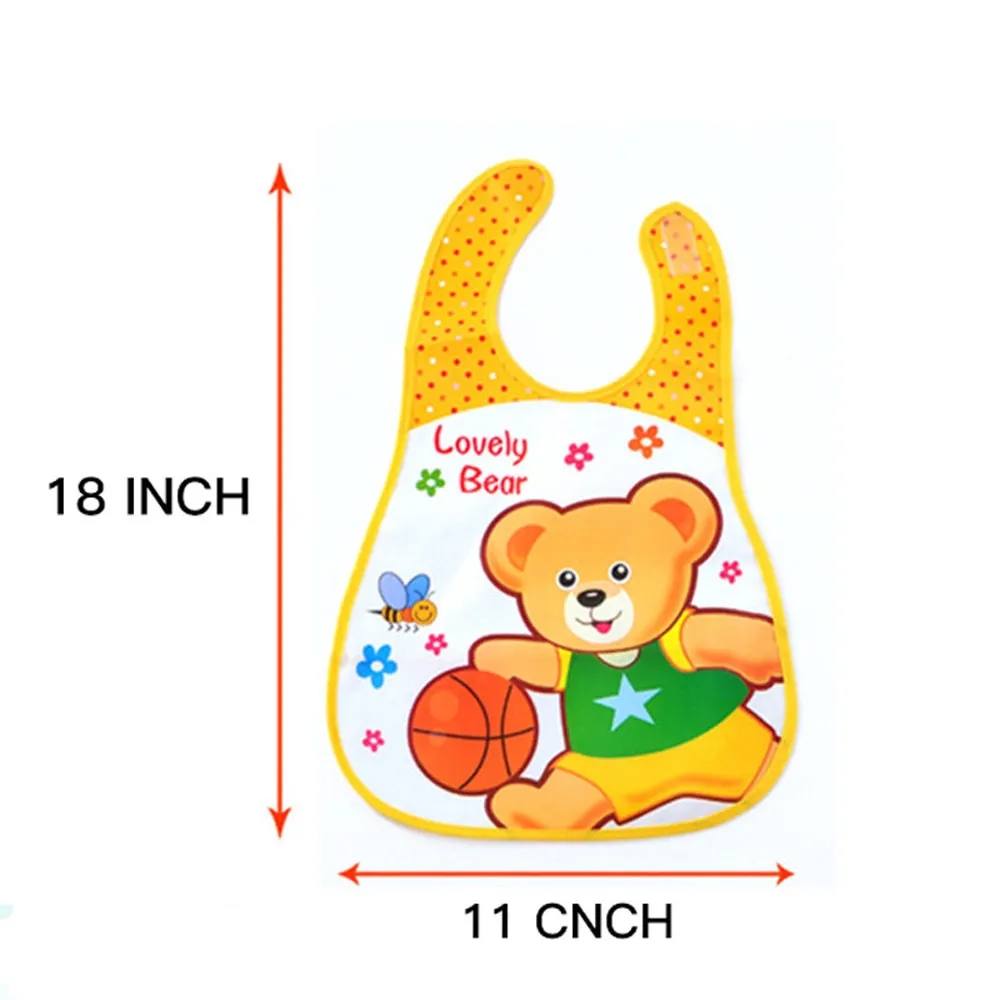 Bibs & Burp Cloths Cartoon Adjustable Baby Bibs Waterproof Newborn Feeding Apron Silicone EVA Baby Stuff Baby Accessories 2019