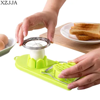 

XZJJA 1Pcs Creative Kitchen Multifunction Stainless Steel Egg Slicer Cutter Utensil Fruit Vegetables Cutter Kitchen Cooking Tool