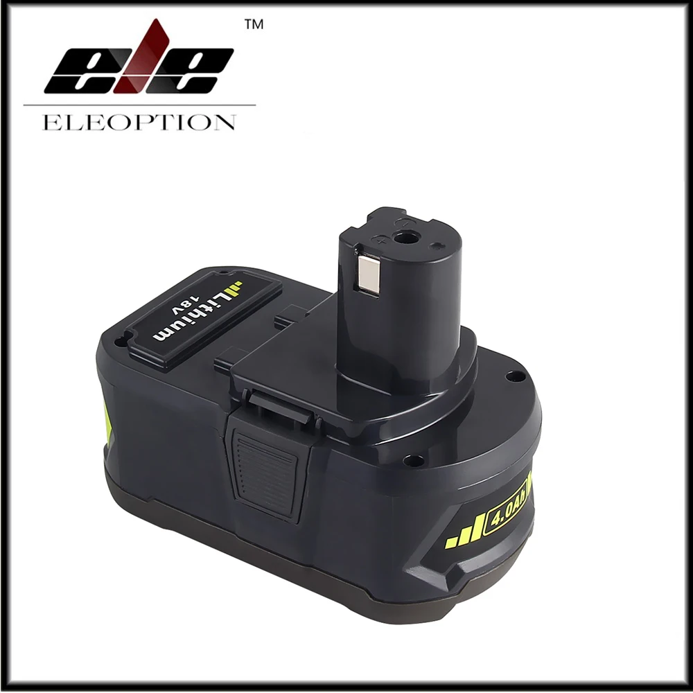Eleoption 18 В 4000 мАч Li-Ion для Ryobi P108 RB18L40 Перезаряжаемые Батарея пакет Мощность инструмент Батарея для Ryobi для одного