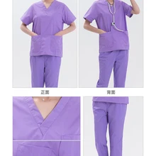 Изолированная одежда Ручная стирка кисть рабочая одежда больничный медицинский скраб с коротким рукавом Сплит хирургический костюм красота спа салон комбинезоны