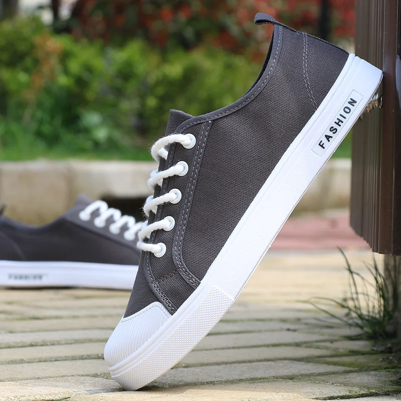 Spring canvas shoes fashion men's shoes casual shoes breathable black canvas shoes