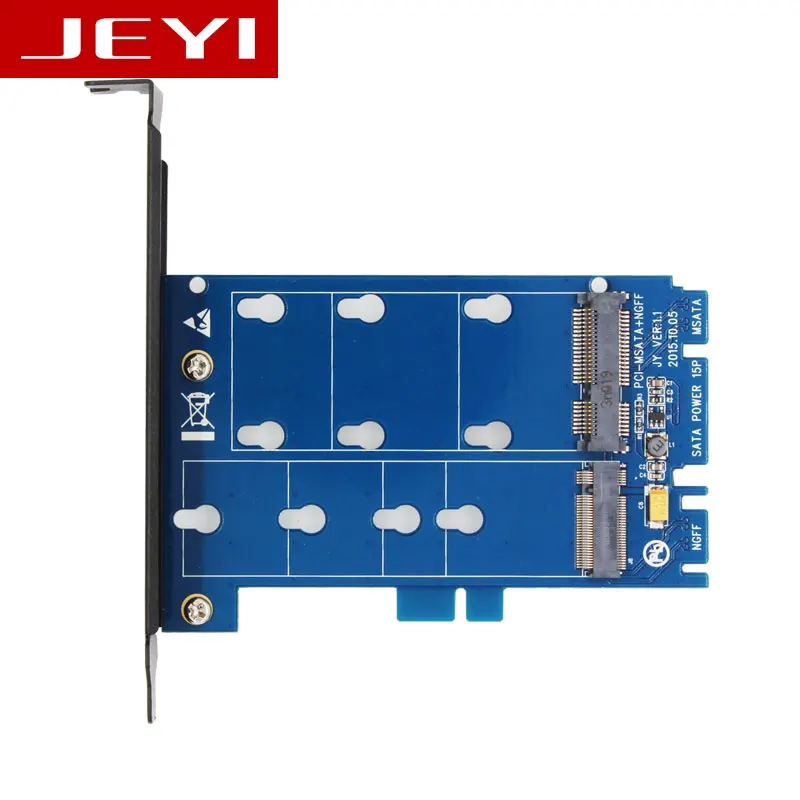 Адаптер JEYI SK3 M.2 NGFF в SATA и mSATA SATA3 для установки на карту два интерфейса с карточка