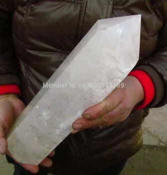 

xd j0033 AAA long NATURAL TRANSPARENT CLEAR QUARTZ CRYSTAL POINT Healing