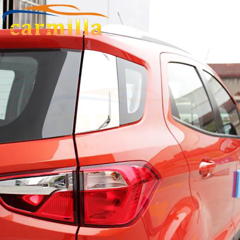 

Carmilla ABS Chrome Exterior Rear Windowshield Side Trim Cover Sitcker for Ford EcoSport 2013 2014 2015 2016 Auto Accessories